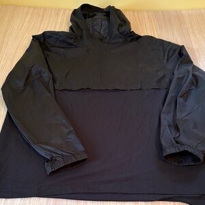 Under Armour 1/4 zip fitted wind panel jacket/tee black